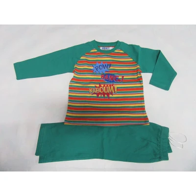Afbeelding van Wiplala Jen &amp; James Pyjama Jongen Katoen Pow Bang Kaboum 2 jaar 92