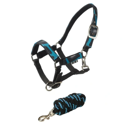 Afbeelding van MHS Turnout halster set Mini Jaarling Blue Turtle