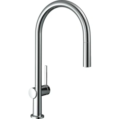 Afbeelding van hansgrohe Talis M54 ééngreeps keukenmengkraan met draaibare uitloop, uittrekbare vuistdouche en sBox 43,5 cm, chroom