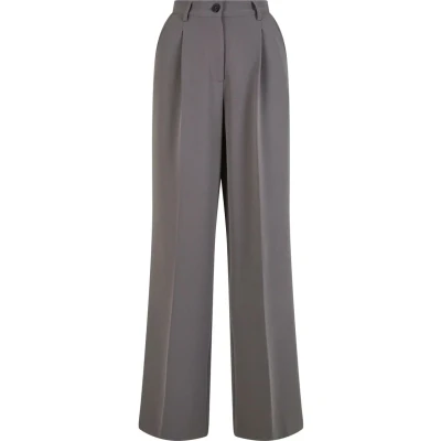 Afbeelding van Urban Classics WIDE LEG Broek, Dames, Maat: 26, Cloudgrey
