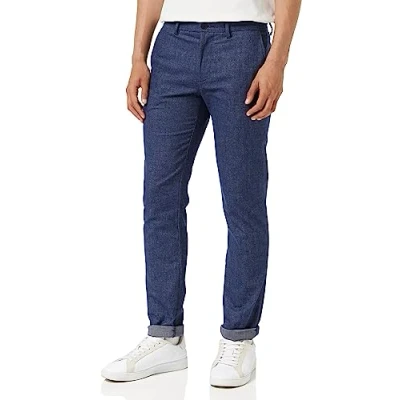 Afbeelding van Tommy Hilfiger Geweven broek voor heren, Verouderde Indigo, 30W / 34L