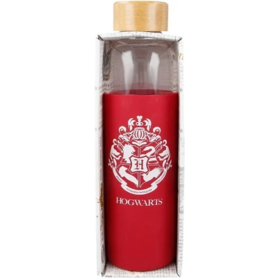 Afbeelding van GLASS BOTTLE WITH SILICONE COVER 585 ML HARRY POTTER
