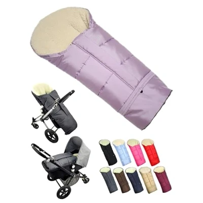 Afbeelding van Bambiniwelt Wintervoetenzak voetenzak voor kinderwagen, buggy of slee, in mummievorm, van wol, maat aanpasbaar, MUMIE UNI (sering)