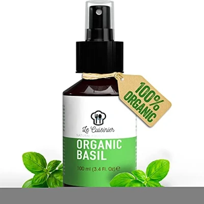 Afbeelding van LE CUISINIER 100% zuiver basilicum extract als sproeialternatief voor basilicumolie of haargroeiserum, dun haar en bij haaruitval kan het de haargroei versnellen, haarserum 100 ml