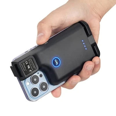 Afbeelding van Tera barcode scanner, draagbare achterclip, draadloos, met Bluetooth 1D 2D QR lezer beeldscan voor smartphone, compatibel Android en iOS, model 0013