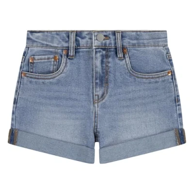 Afbeelding van Levi&#039;s Meisjes Straight fit korte broek van denim in de kleur Indigo, maat: 164 = 14 label