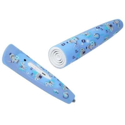 Afbeelding van caseroxx Beschermhoes geschikt voor de Ravensburger TipToi pen 110&quot; gen. 4, cover (siliconen hoes TipToi) in blauw ridderpatroon