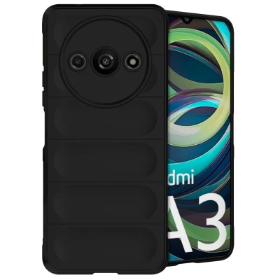 Afbeelding van Xiaomi Redmi A3 Hoesje Siliconen en TPU (zacht) iMoshion Backcover/Softcase Zwart Telefoonhoesje