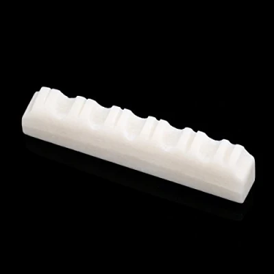 Afbeelding van Musiclily 43mm Been Slotted Topkam Bone Nut voor 6 snarige Akoestische Gitaar,43x6x9(2 Stuks)