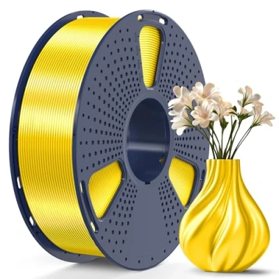 Afbeelding van SUNLU Silk 3D Printer Filament, PLA PLUS 1.75mm Smooth PLA+ Filament (1KG Zijde Gelb)
