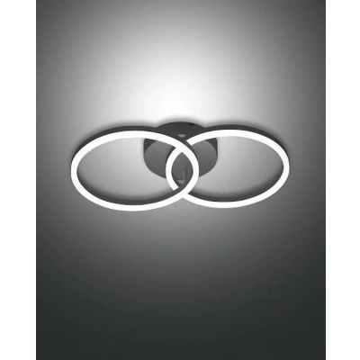 Afbeelding van Fabas Luce LED wandlamp Giotto, 1 lamp, zwart
