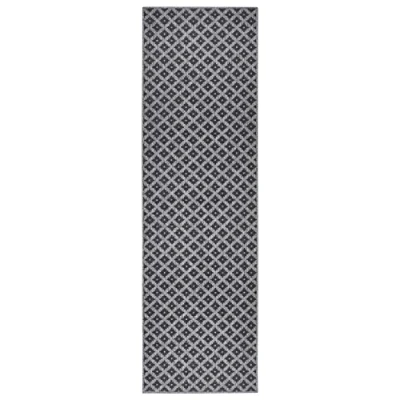 Afbeelding van Buiten Loper Duo Squares 80x250cm Grijs 123vloerkleed.nl is de online webshop voor vloerkleden en woonaccessoires.