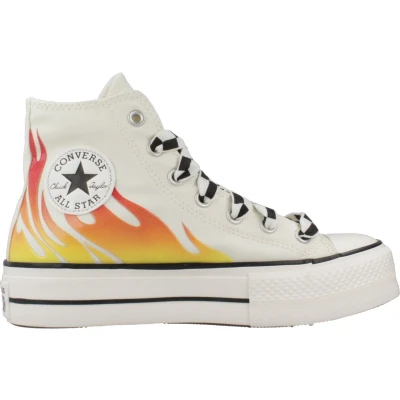 Afbeelding van CONVERSE CHUCK TAYLOR ALL STAR LIFT PLATFORM FLAMES Wit 37 EU