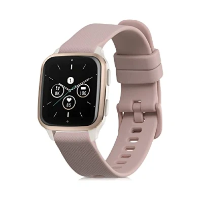 Afbeelding van kwmobile horlogebandje geschikt voor Garmin Venu Sq 2 Music / polsband Smartwatch bandje van TPU Activity tracker horloge band in oudroze