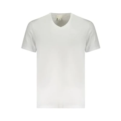Afbeelding van CK JEANS Heren SS SMOOTH CTTN SOLID VNECK TEE LV040HM298, Wit (briljant wit), L, L