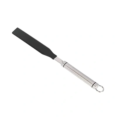Afbeelding van KC Blue Professional Bakspatel met Nylon Lemmet en Ovaal Handvat, Ophanglus van Roestvrij Staal, 32 centimeter Zilver Zwart