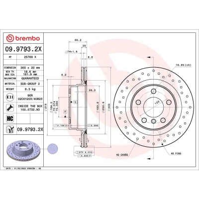 Afbeelding van Brembo Remschijven 09.9793.2X