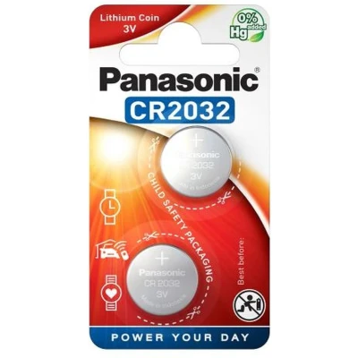 Afbeelding van 1x2 Panasonic CR 2032 Lithium Power 2 stuks