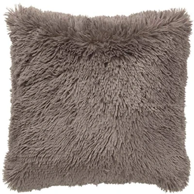 Afbeelding van Dutch Decor FLUFFY Sierkussen 45x45 cm superzacht effen kleur Driftwood taupe