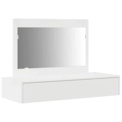 Afbeelding van vidaXL Wit Hout 100 x 40 70 cm Spiegel Kaptafel Rechthoekig