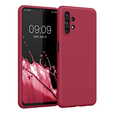 Afbeelding van kwmobile telefoonhoesje geschikt voor Samsung Galaxy A13 4G Hoesje smartphone Back cover in kersrood