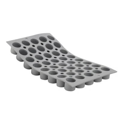 Afbeelding van DeBuyer 1873.01 elastomoule, siliconen, grijs, 27,9 x 20,1 10,9 cm