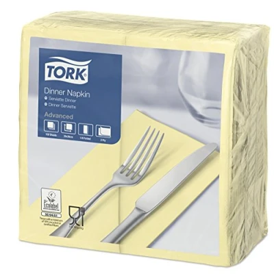 Afbeelding van Tork Dinnerservet 39x39cm 2 laags 1/8 vouw Champagne 477611