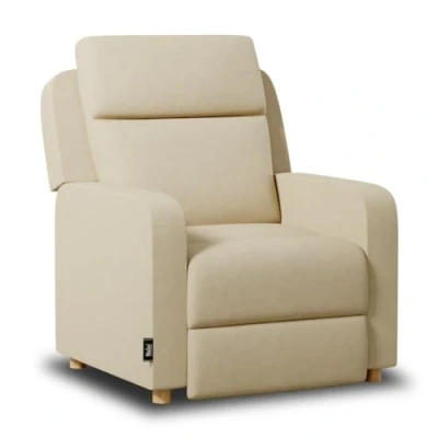 Afbeelding van Nalui Relaxstoel One Fabric (77 x 87 98 cm) met handmatige push opening en versterkte structuur. Fauteuil voor de woonkamer, stof bekleed 160 helling, beige