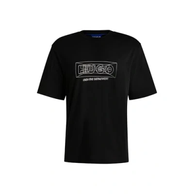 Afbeelding van HUGO Nufrancos Tshirt print, Heren, Maat: XXL, Black