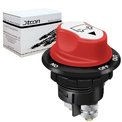 Afbeelding van Jtron auto accuschakelaar 12v 100A max 32V gelijkstroom CONT 75A INT Kfz mini batterij keuzeschakelaar （100A）