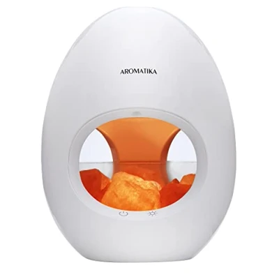 Afbeelding van Aroma Diffuser met Himalaya Zout Kristallamp (Salt Range Pakistan) 250ml / 6 uur Ultrasone Elektrische Led Licht Luchtbevochtiger Ionisator Geurolie Aromatherapie