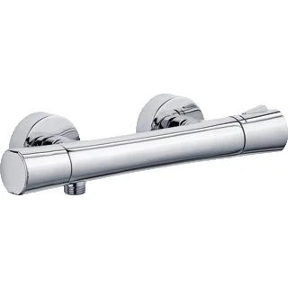 Afbeelding van Kludi zenta douchethermostaatkraan wand tweegreeps 2 gats 150mm hartmaat temperatuurbegrenzing met s koppelingen chroom 351000538