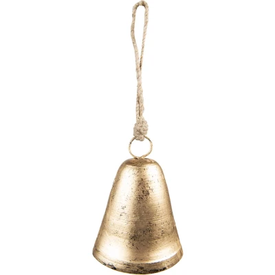 Afbeelding van Clayre &amp; Eef Hanger Bel 13 cm Goudkleurig Ijzer Woondecoratie