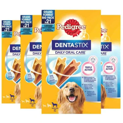Afbeelding van 4x Pedigree Dentastix Hondensnacks Maxi Multipack 21 pack 810 gr