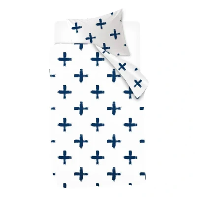 Afbeelding van Snoozing Aida Dekbedovertrek Eenpersoons 140x200/220 cm Blauw