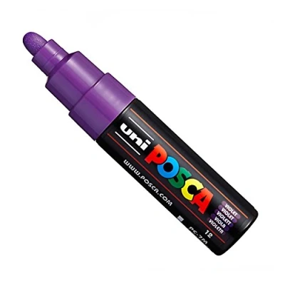 Afbeelding van Uni POSCA PC 7M Paint Marker Art Pennen Grote Bullet Penpunt 4,5 5,5mm 15 Kleuren Nieuw voor 2017 Violet