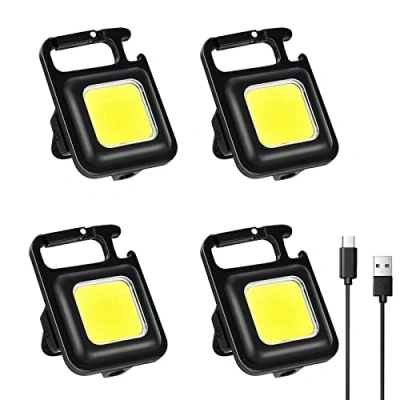 Afbeelding van Mini inspectielampen, 4 stuks, 1000 lumen, werklamp, led werkplaatslamp, magnetisch mechanisch licht, draagbare lichtmodi, COB zaklamp voor auto, reparatie, wandelen, energie A+++