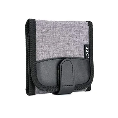 Afbeelding van JJC Camera Filter Case Opvouwbare Opslag Portemonnee Pouch voor UV CPL ND Filters tot 82MM (Belt Loop Ontwerp met Microfiber Reinigingsdoek, 3 x Zakken)