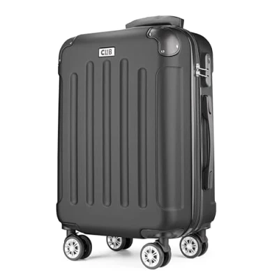 Afbeelding van POSH Hardshell koffer, Koffer &amp; trolleys, rolkoffer, handbagage, reiskoffer met wielen, grote middelgroot, klein, ABS, lichte kofferset, 3 delig in M L XL, zwart, Large, ABS