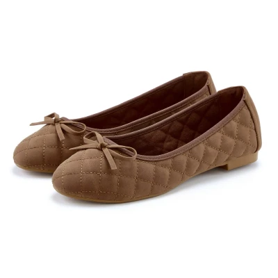 Afbeelding van NU 20% KORTING: Lascana Ballerina&#039;s met strikapplicatie vegan