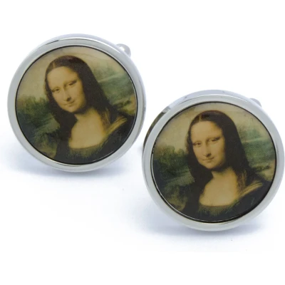 Afbeelding van Manchetknopen Mona Lisa Rond