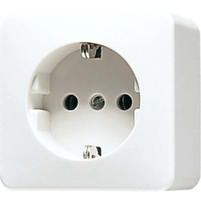 Afbeelding van Jung stopcontact AP600 1 voudig alpin wit RAL9010 620AWW