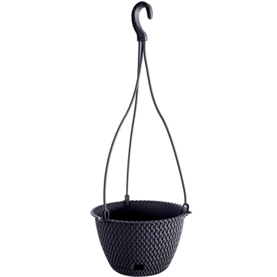 Afbeelding van Prosperplats Bloempot Splofy hangend antraciet kunststof 27 cm