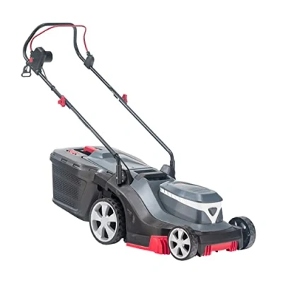 Afbeelding van AL KO Elektrische grasmaaier 3.82 E Easy, kunststof behuizing, opvangbak van 45 liter, geschikt voor gazons tot 500 m², centraal 6 voudig zwart grijs, Easy 38 cm/1.600 watt