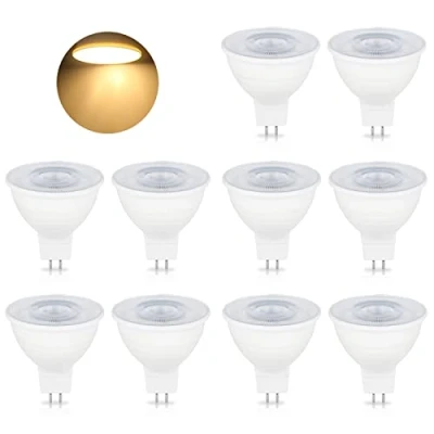 Afbeelding van MR16 GU5.3 LED lampen, 5W 500LM dimbare spotlamp AC 220 240V, equivalent voor 50W halogeenlamp, 120 stralingshoek (Color : Warm White 3000K, Size 10 PCS)