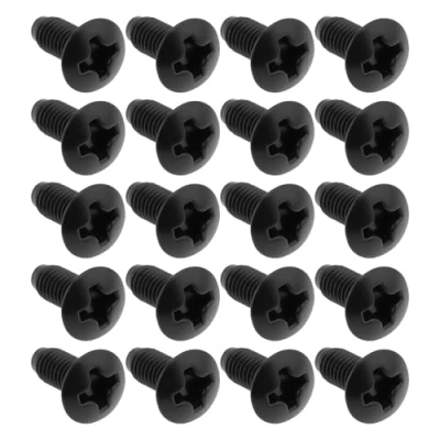 Afbeelding van eMagTech 20 stuks elektrische gitaar schakelaar schroeven 3 mm draad voor 3/5 weg selector compatibel met Stratocaster Telecaster, zwart