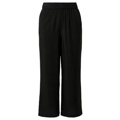 Afbeelding van s.Oliver Fliessende Culotte IM Relaxed FIT MIT French Broek, Dames, Maat: 48, Schwarz