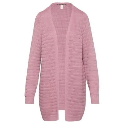 Afbeelding van QS Offener LONG MIT Strukturmuster Vest, Dames, Maat: Small, Altrosa