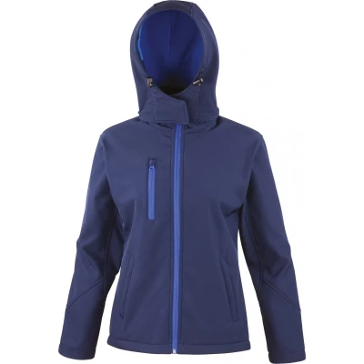Afbeelding van Result Core Ladies Tx Performance Hooded Soft Shell Jacket R230F Navy / Royal