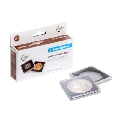Afbeelding van Muntcapsules, Vierkant Inwendig Ø 39 mm. INTERCEPT QUADRUM per 6 st.